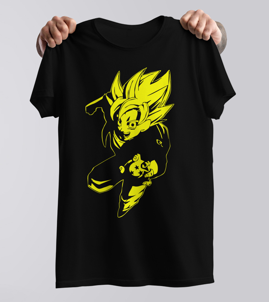 Son Goku Super Saiyan Holding Dragon Ball Z Fun T-Shirt
