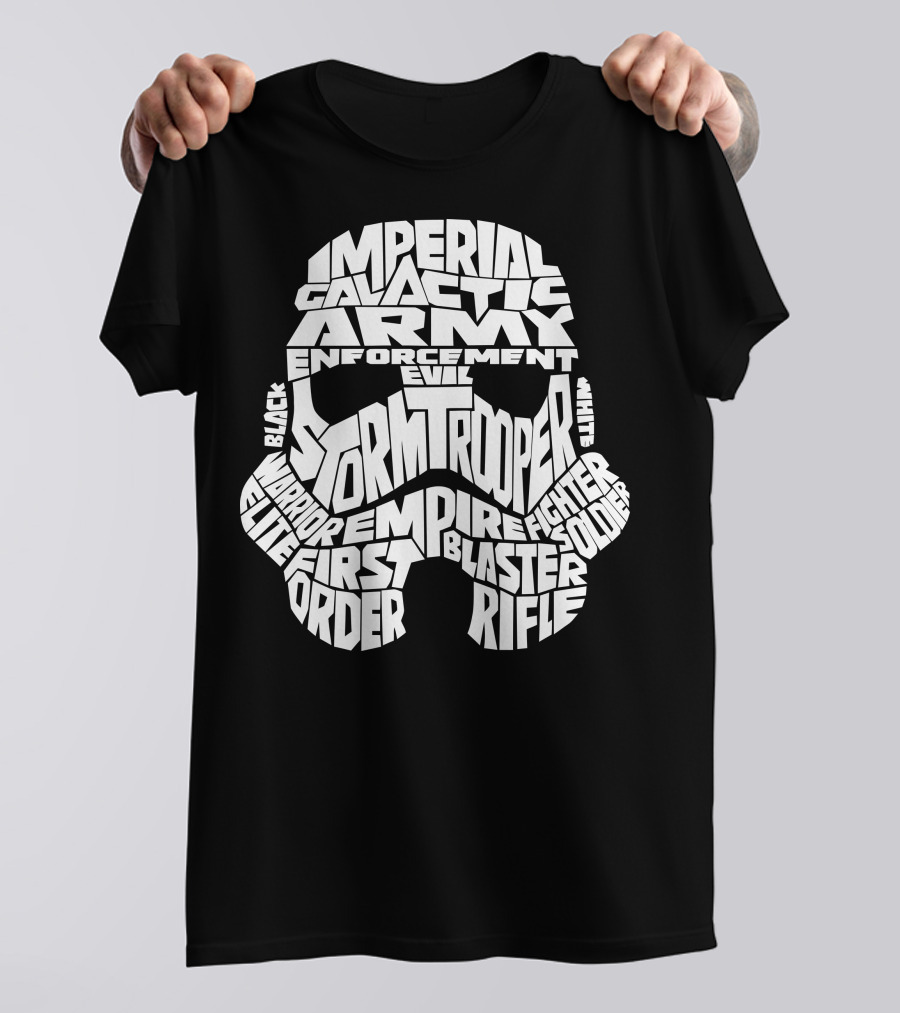 Imperial Galactic Army Stormtrooper Helmet Typography Enforcement Soldier Empire Battle T-Shirt