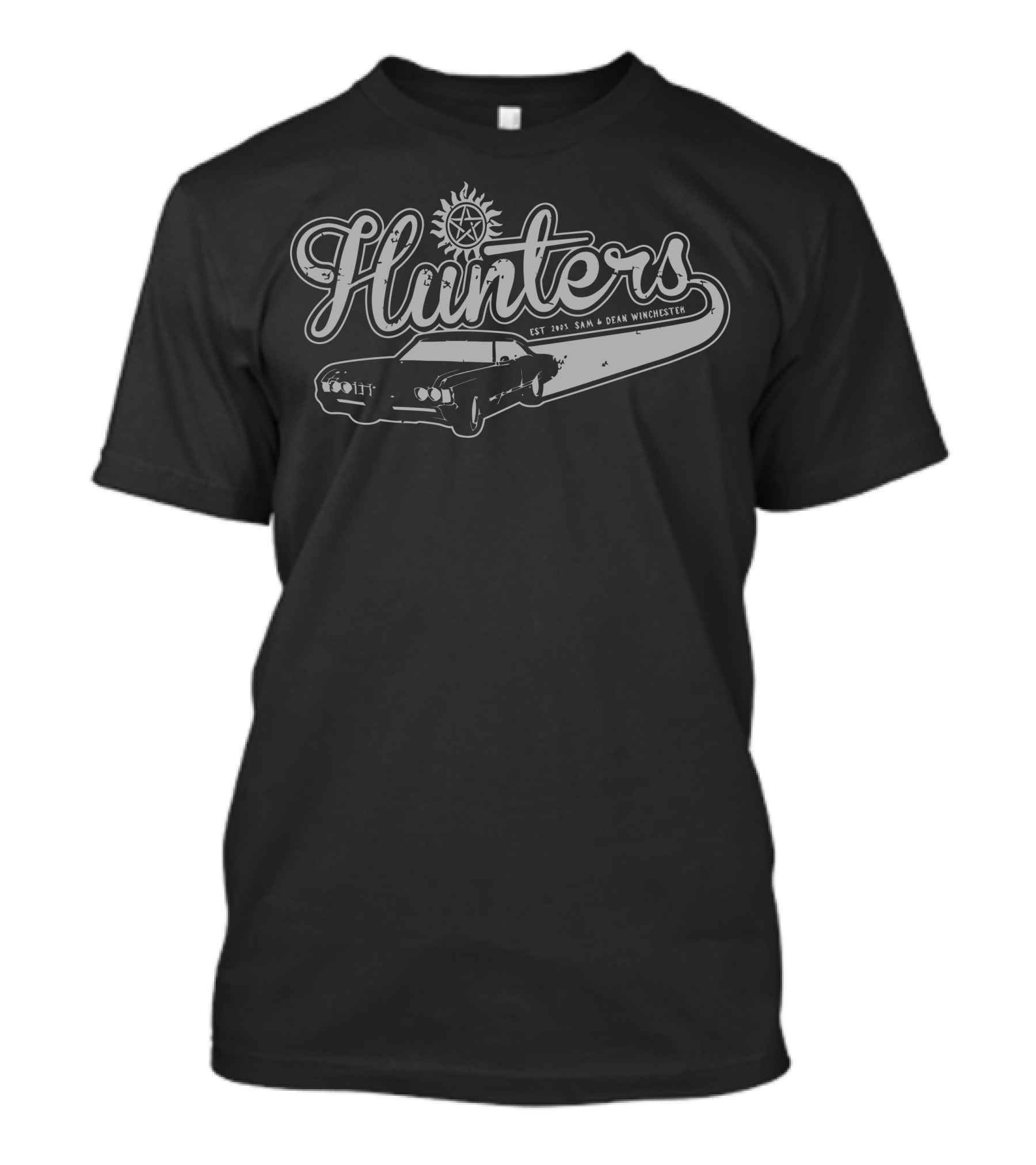 Hunters Supernatural Sam And Dean Winchester 1967 Impala T-Shirt
