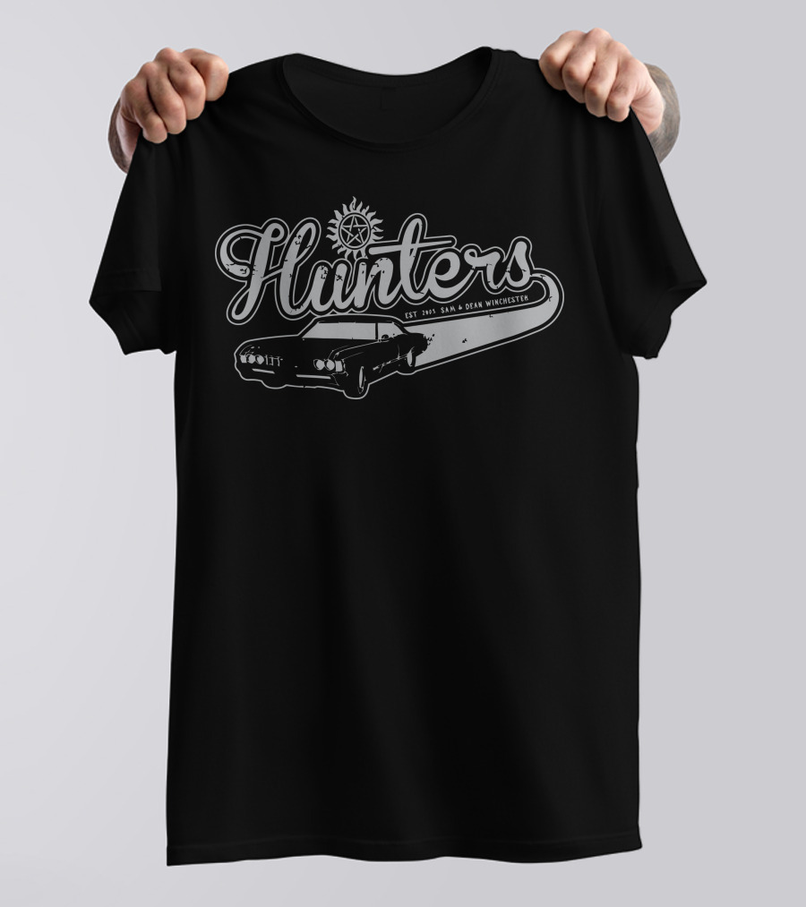 Hunters Supernatural Sam And Dean Winchester 1967 Impala T-Shirt