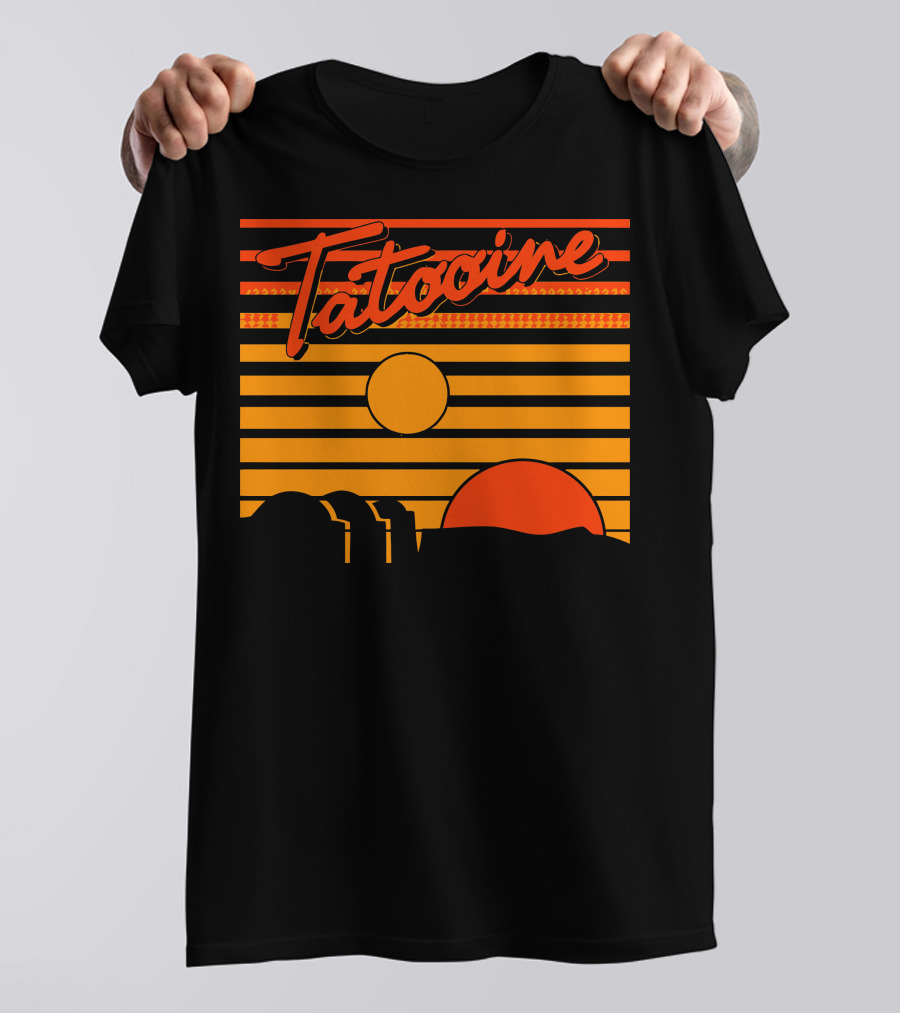 Tatooine Sunset With Twin Suns And Desert Landscape T-Shirt