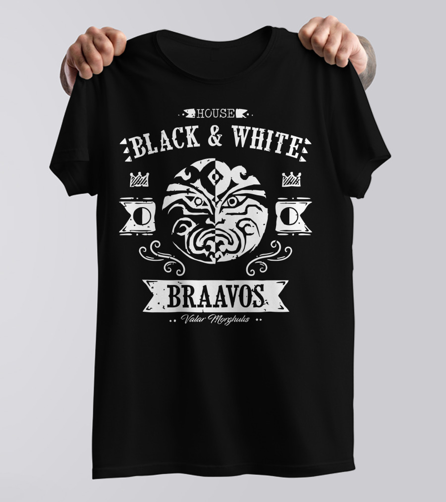 House Black And White Braavos Valar Morghulis T-Shirt