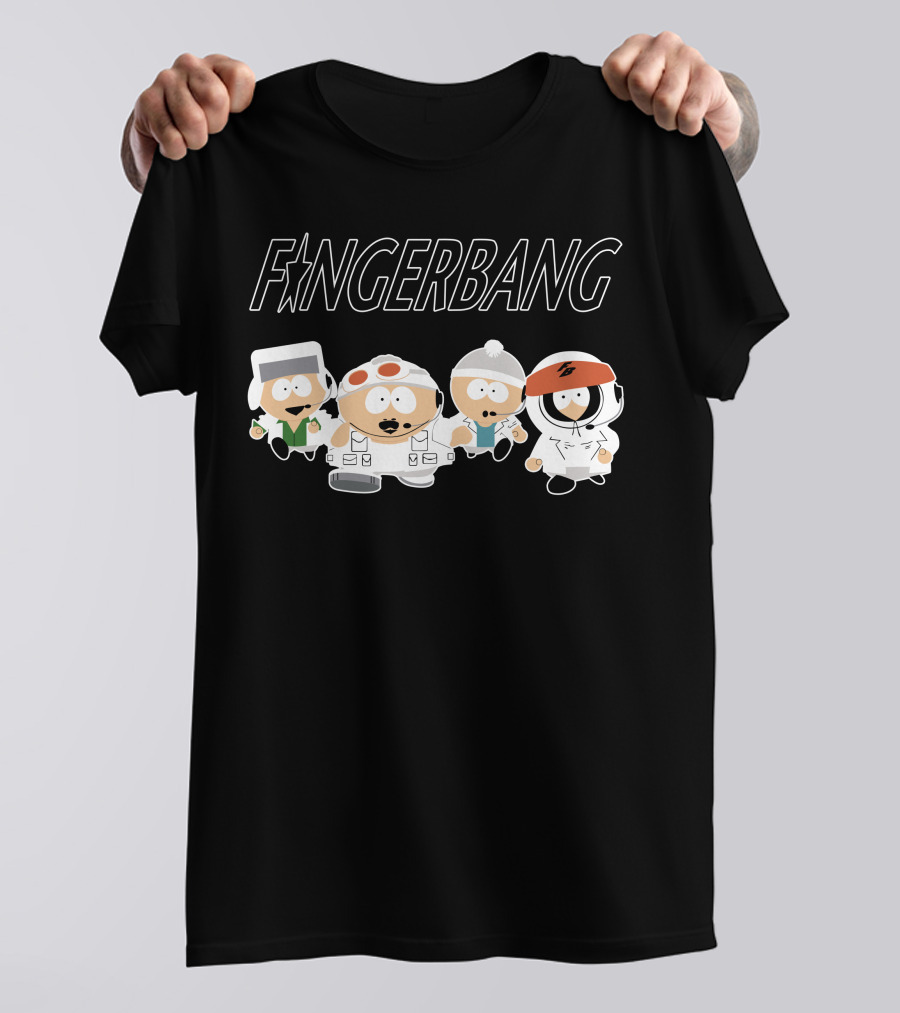 FINGERBANG South Park Cartoon Band Characters T-Shirt