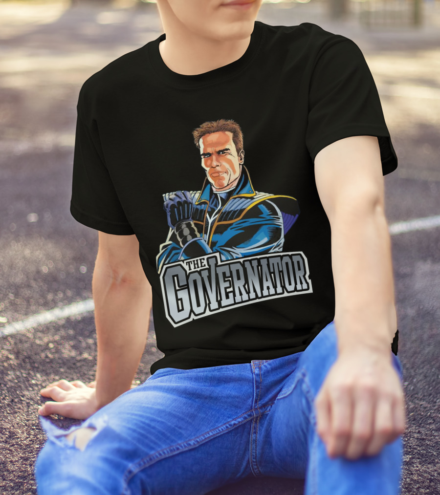 The Governator Heroic Comic Style Muscle Pose Iconic T-Shirt