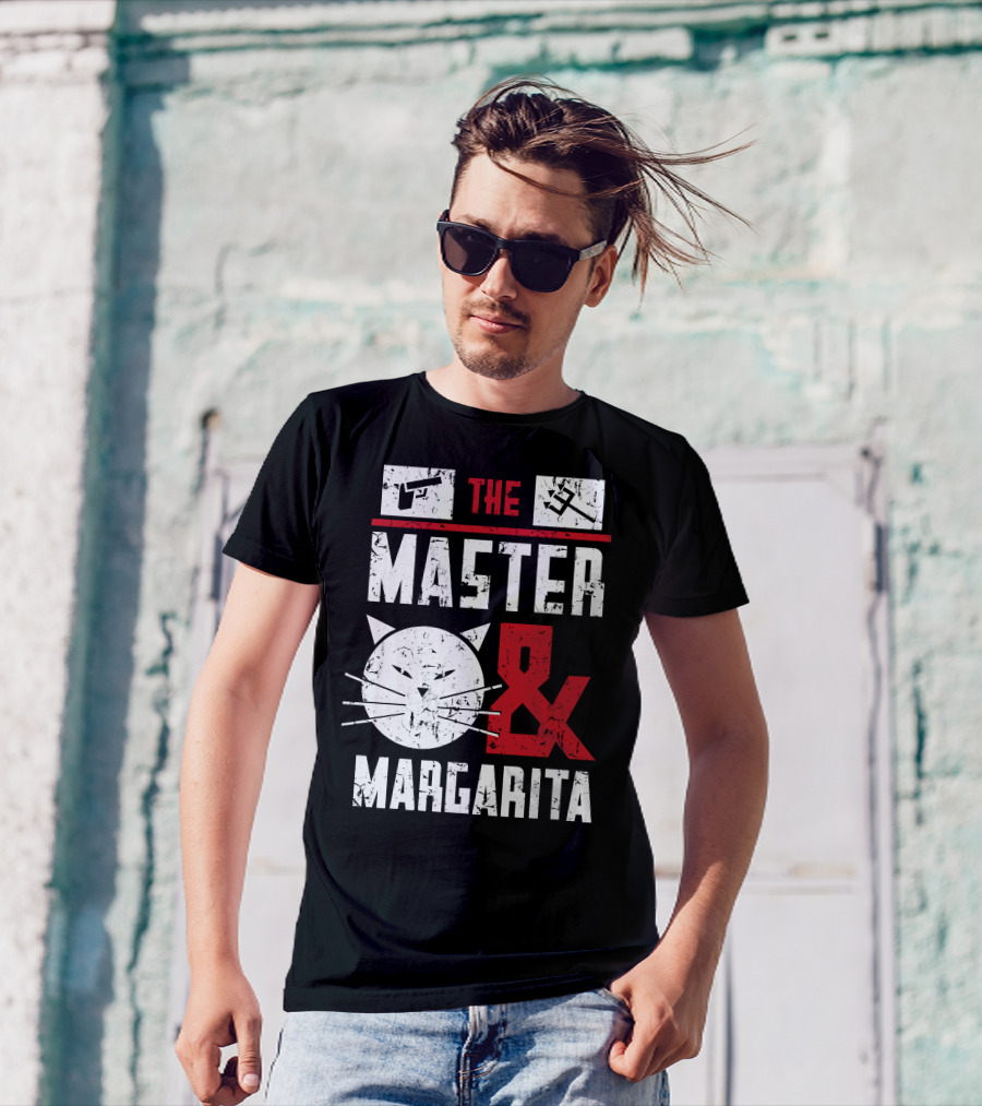 The Master Margarita Cat And Pistol Iconography T-Shirt