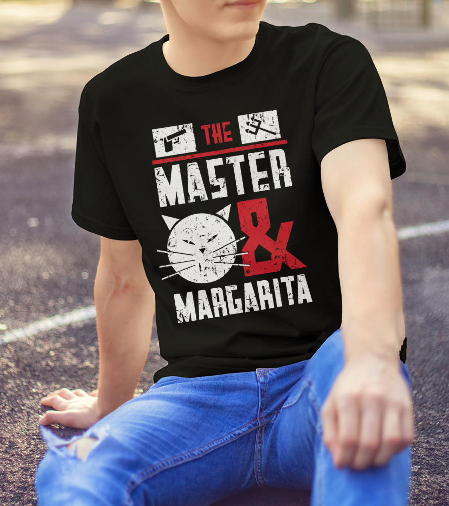 The Master Margarita Cat And Pistol Iconography T-Shirt