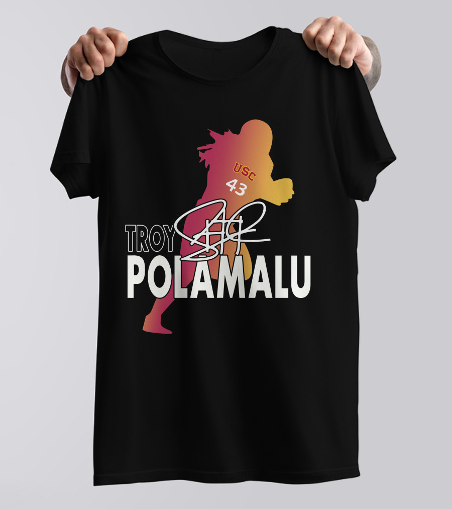 Troy Polamalu USC 43 Signature T-Shirt