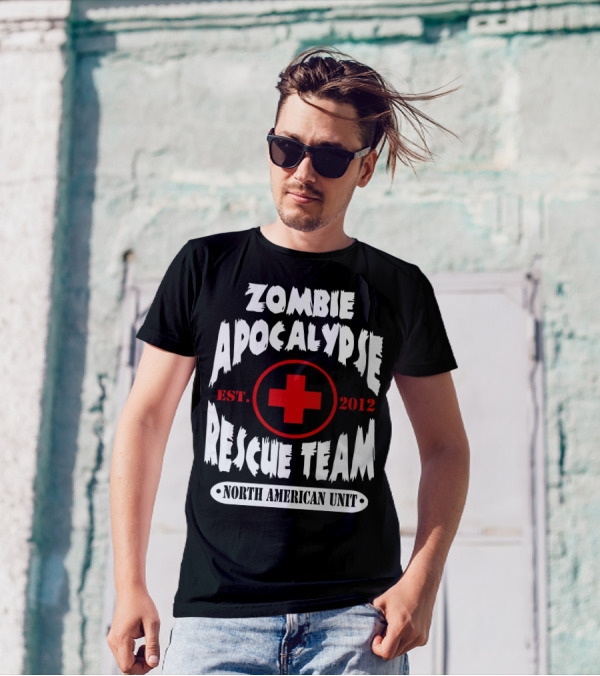 Zombie Apocalypse Rescue Team North American Unit Est. 2012 T-Shirt