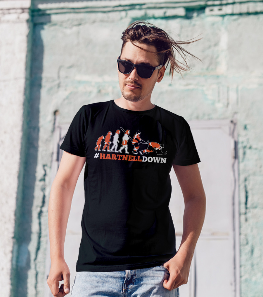 HARTNELLDOWN Evolution Hockey Humor T-Shirt