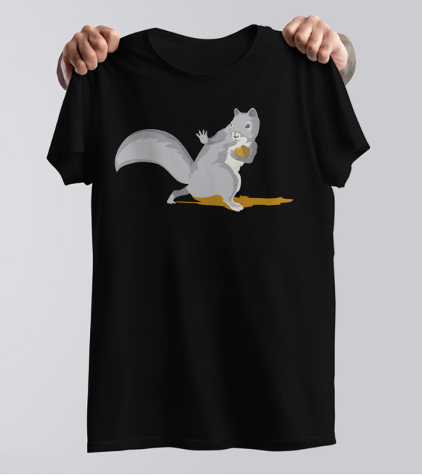 Funny Squirrel With Acorn And Shocked Expression T-Shirt