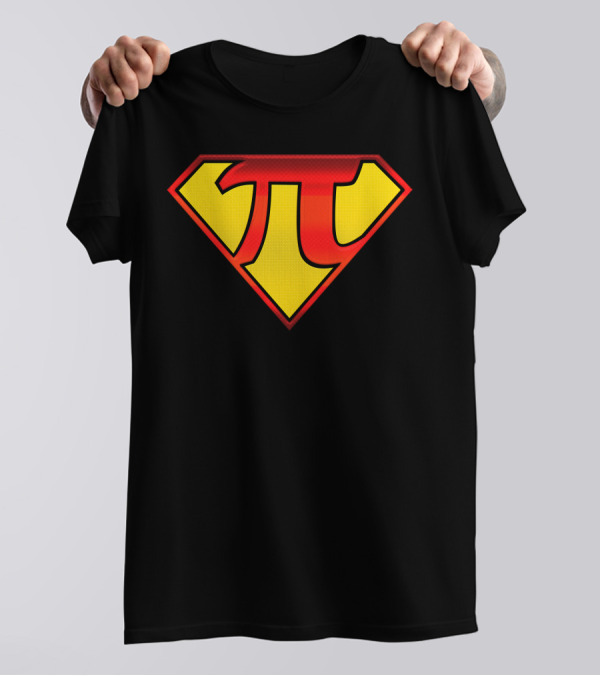 Funny Super Pi Shield Emblem T-Shirt