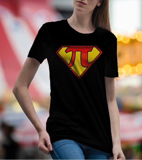 Funny Super Pi Shield Emblem T-Shirt