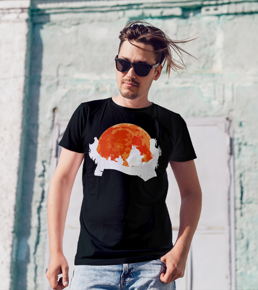 Hakuna Totoro Sunset Silhouette Moon Scene T-Shirt