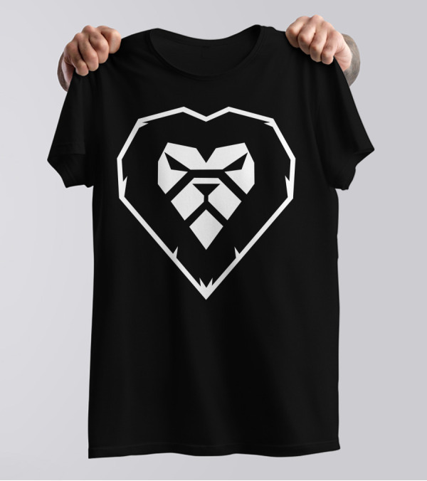 Heart A Lion Fierce Geometric Lion Face T-Shirt