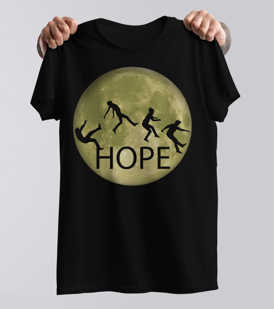 Hope Silhouette Sequence On Yellow Moon T-Shirt