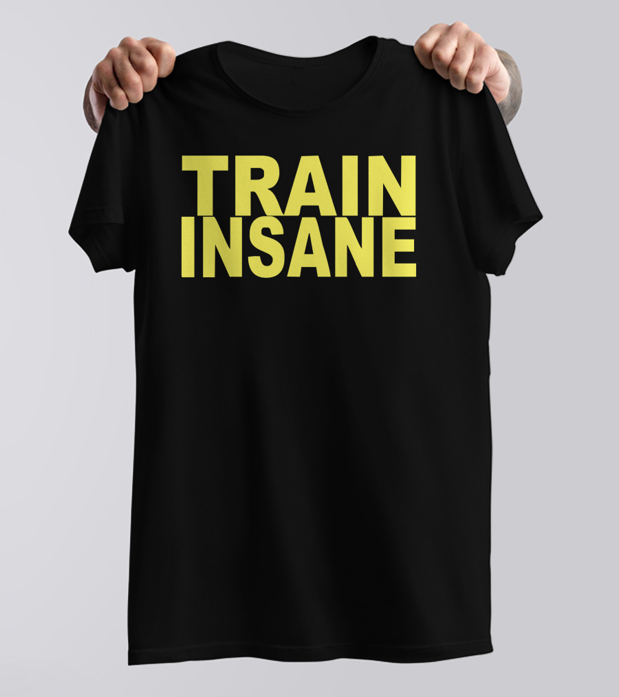 Train Insane Gym Training Bodybuilding Workout Keepfit Weightlifting T-Shirt