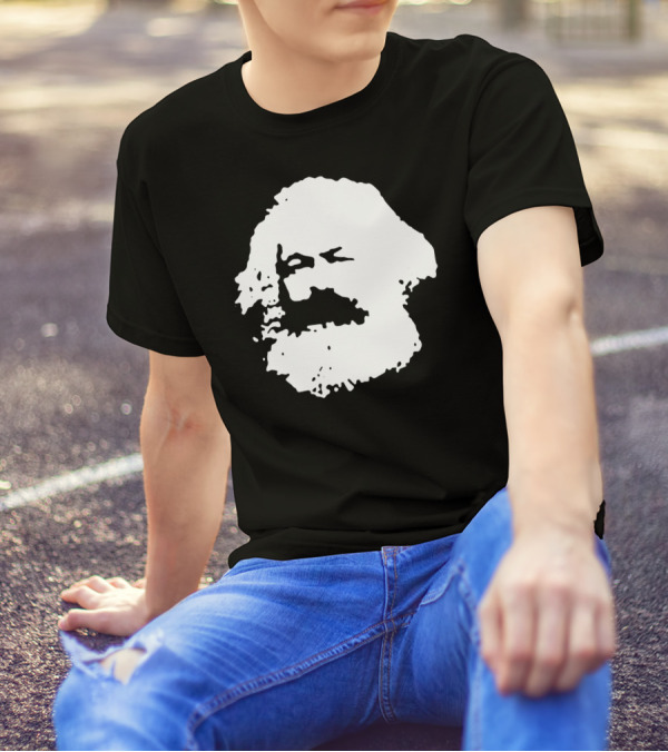 Karl Marx Silhouette White T-Shirt