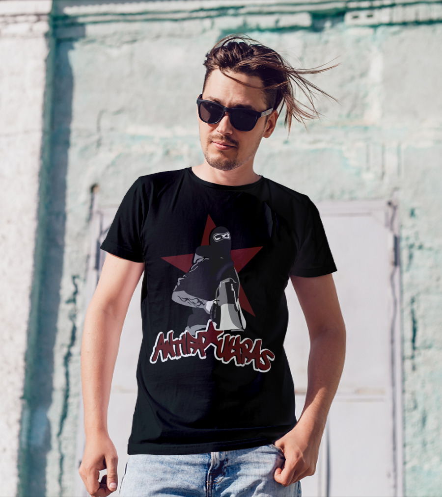 Antifa Ultras Star Masked Protester With Megaphone T-Shirt