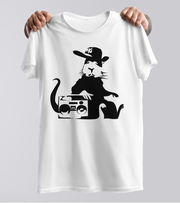 Banksy Rat With Boombox And Hat T-Shirt