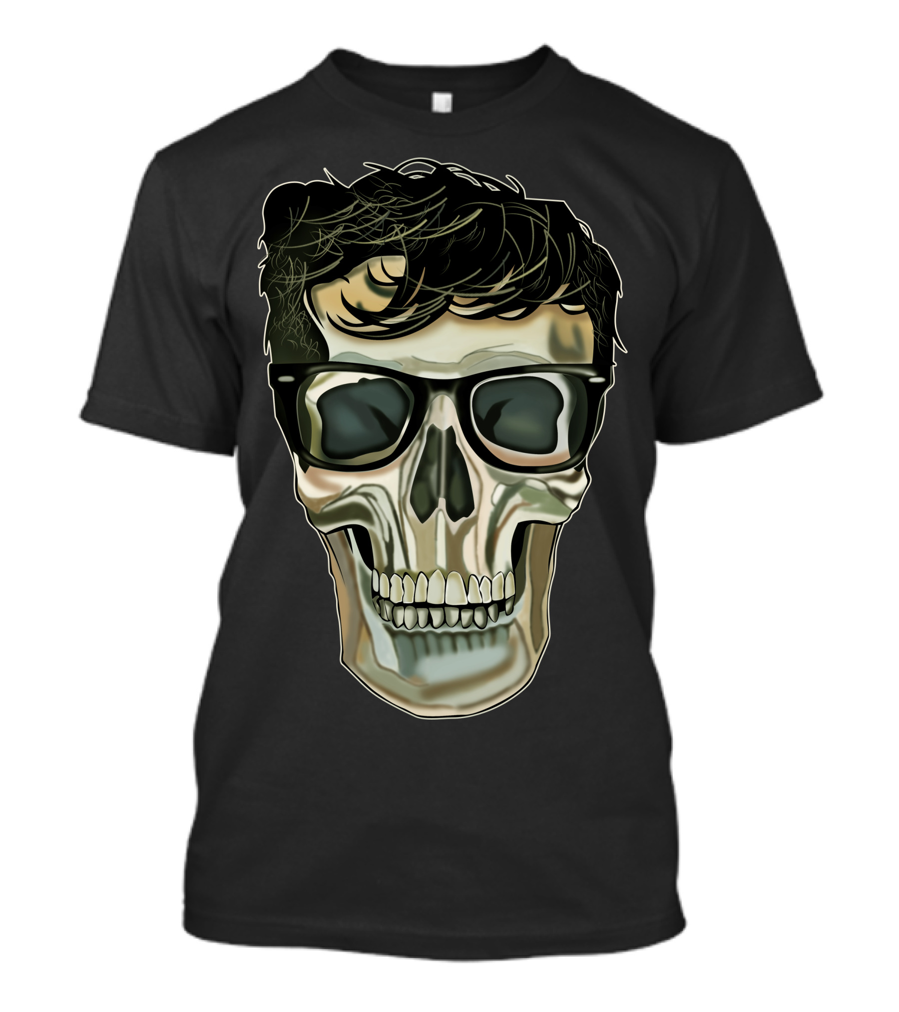 Black Keys Skull With Sunglasses T-Shirt