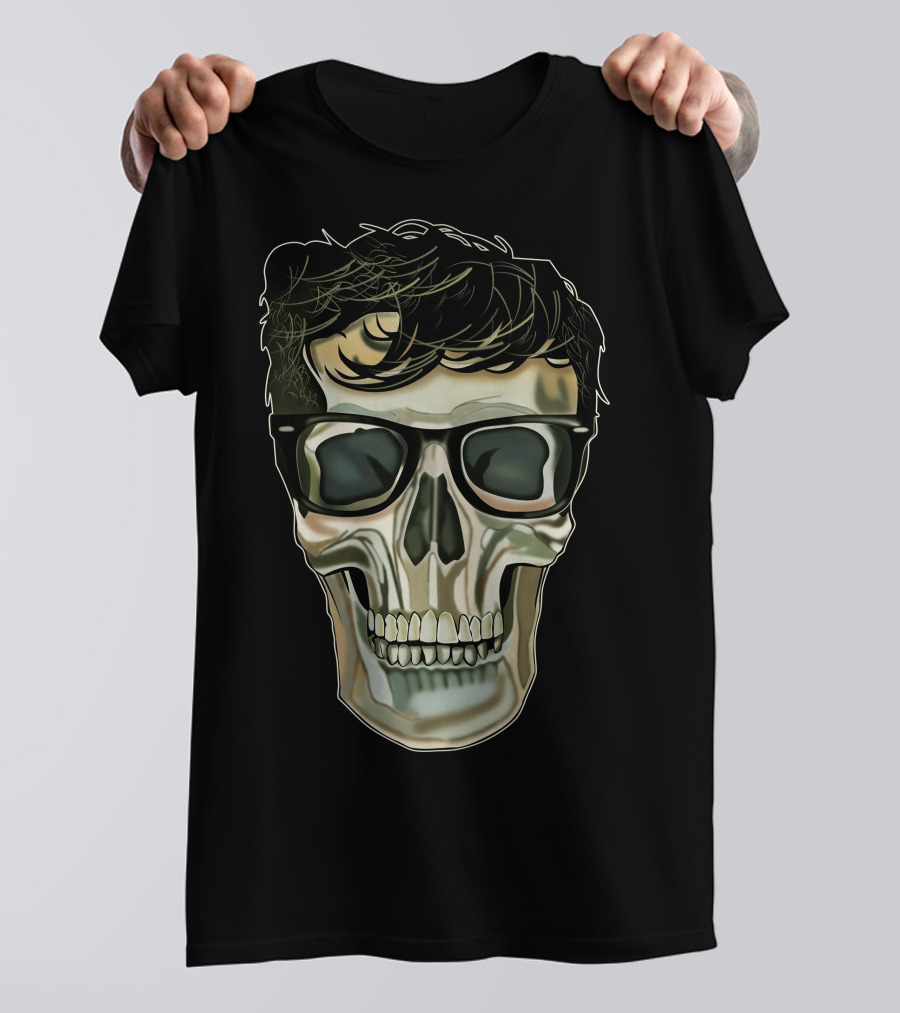 Black Keys Skull With Sunglasses T-Shirt