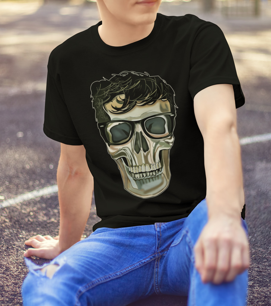 Black Keys Skull With Sunglasses T-Shirt