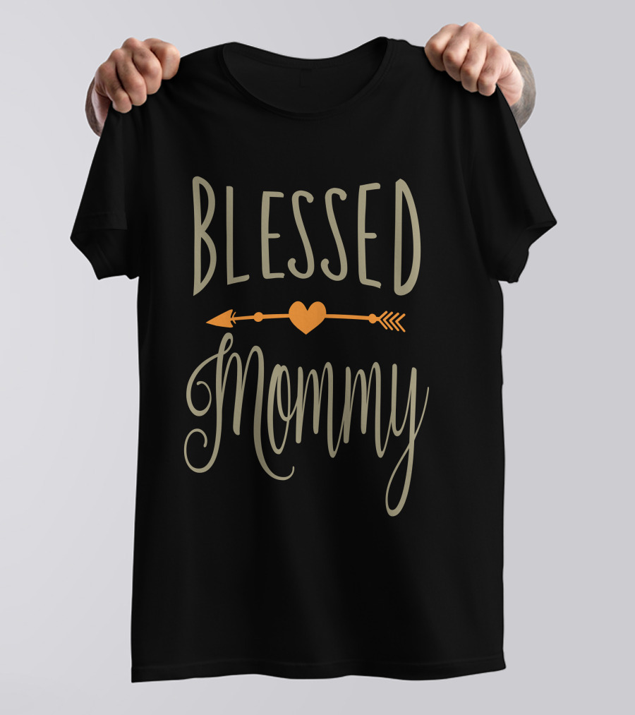 Blessed Mommy Heart Arrow T-Shirt