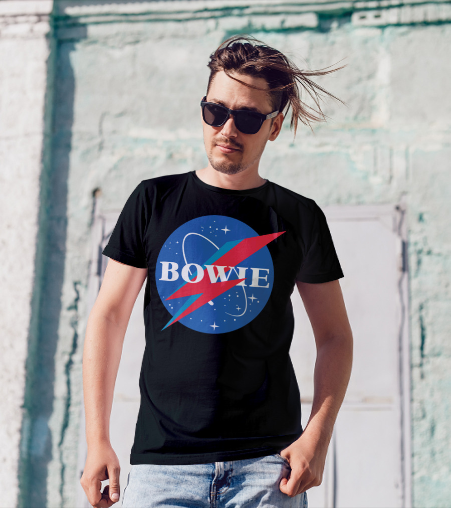 Bowie Space Lightning Bolt Nasa T-Shirt