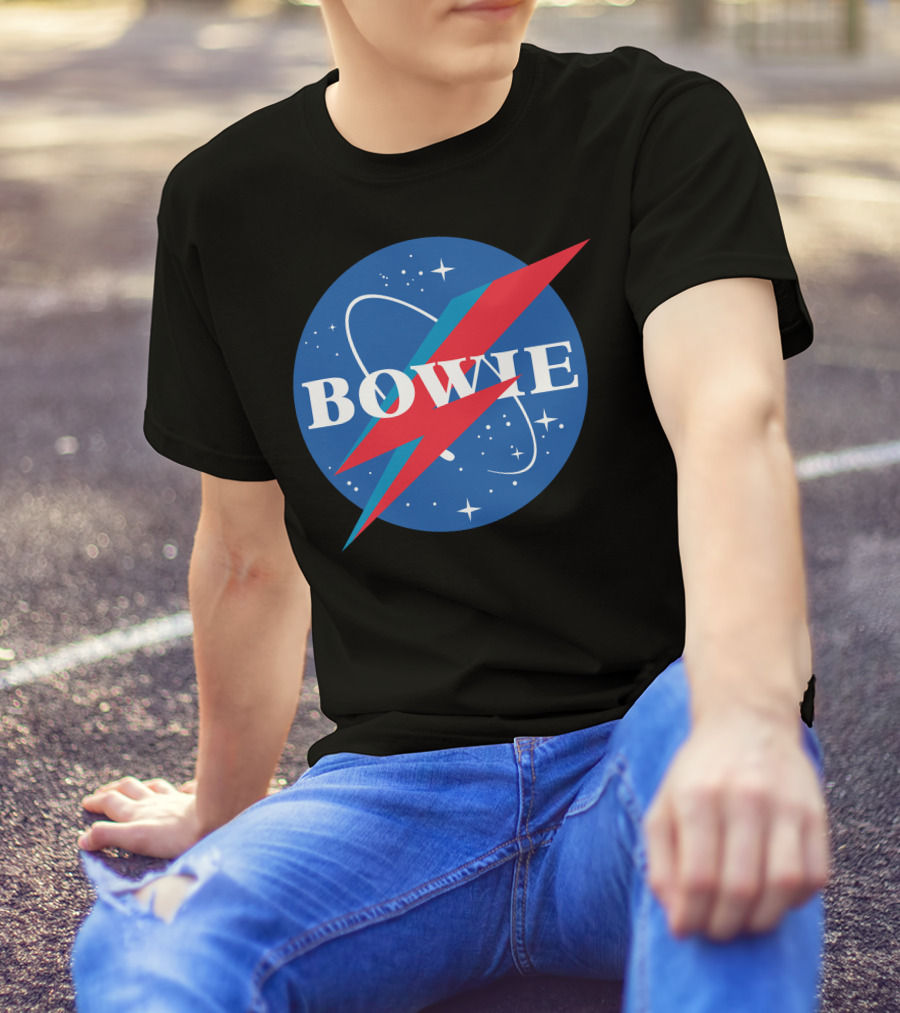 Bowie Space Lightning Bolt Nasa T-Shirt