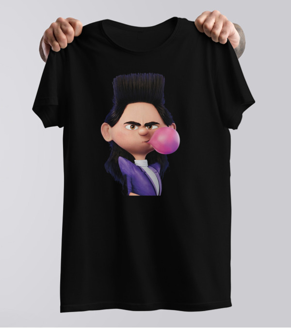 Bratt Bubble Villain Character With Gum T-Shirt