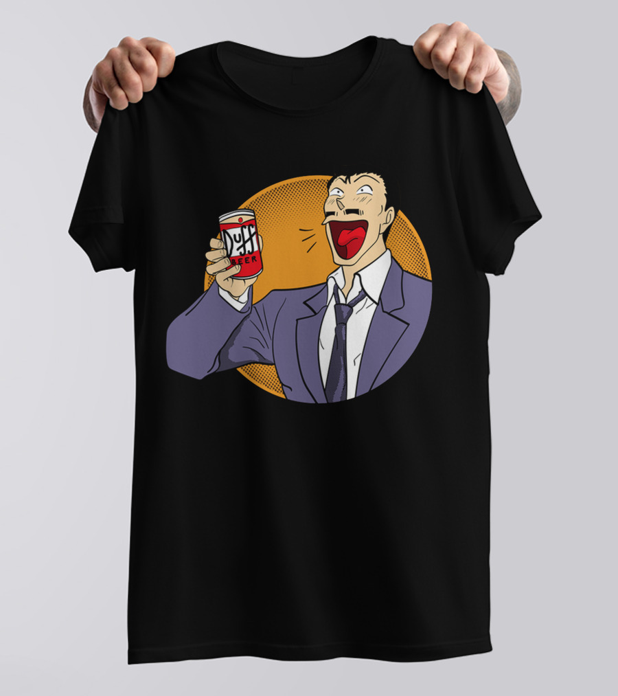 Kogoro Enjoys Duff Beer In Springfield T-Shirt