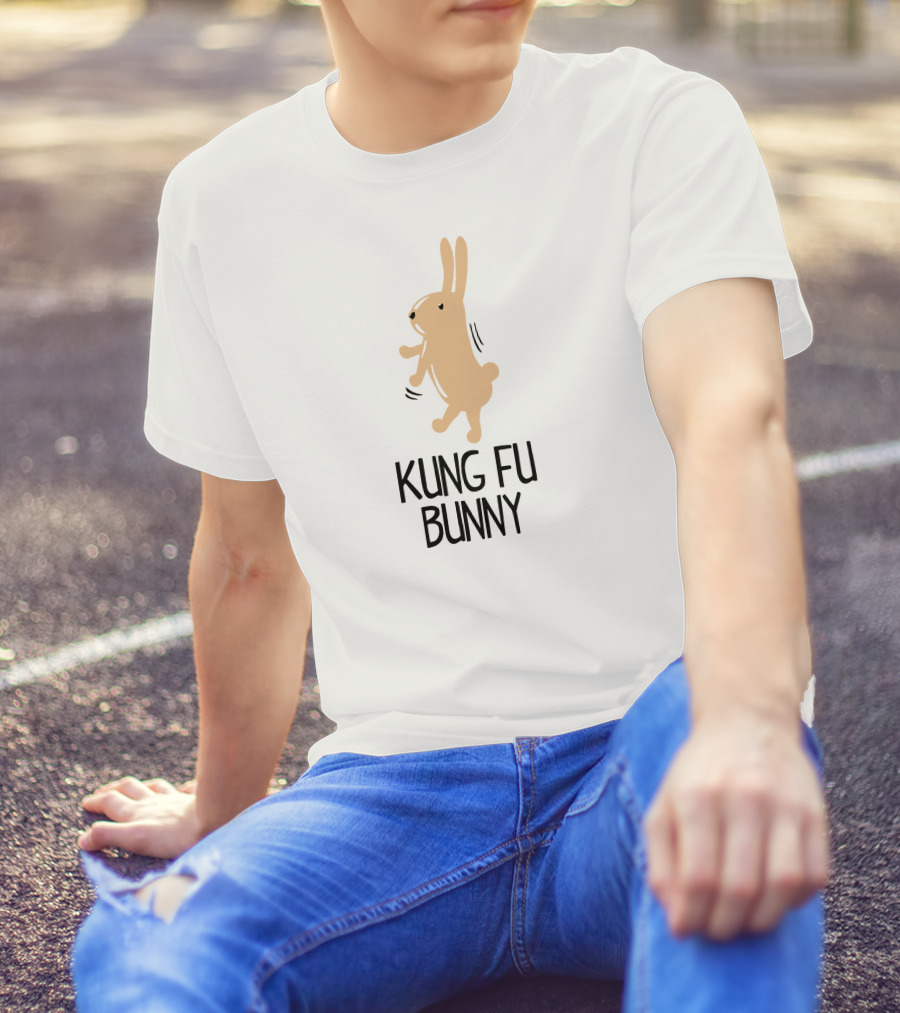 Kung Fu Bunny Jumping In Action T-Shirt