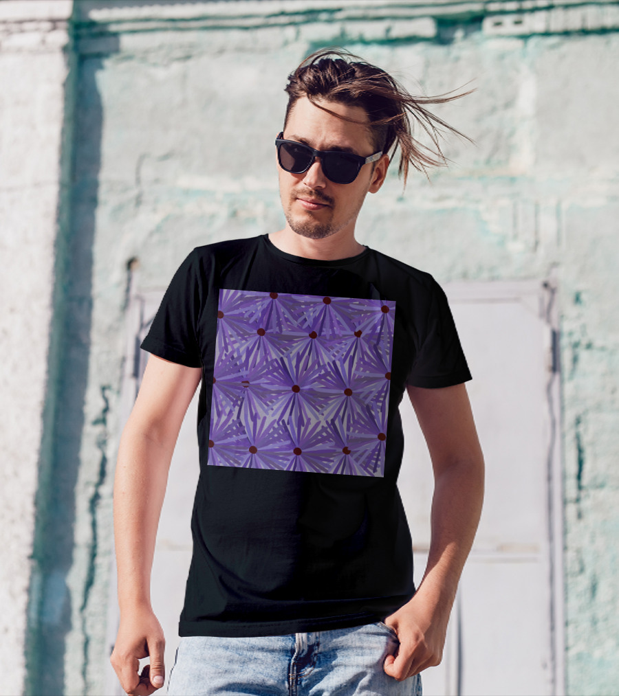 Latest Purple Floral T-Shirt