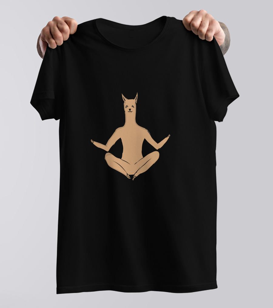Llama Meditation Zen Yoga Pose T-Shirt