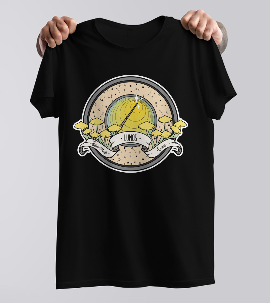 Lumos Wand-Illuminating Charm With Magical Forest Scene T-Shirt