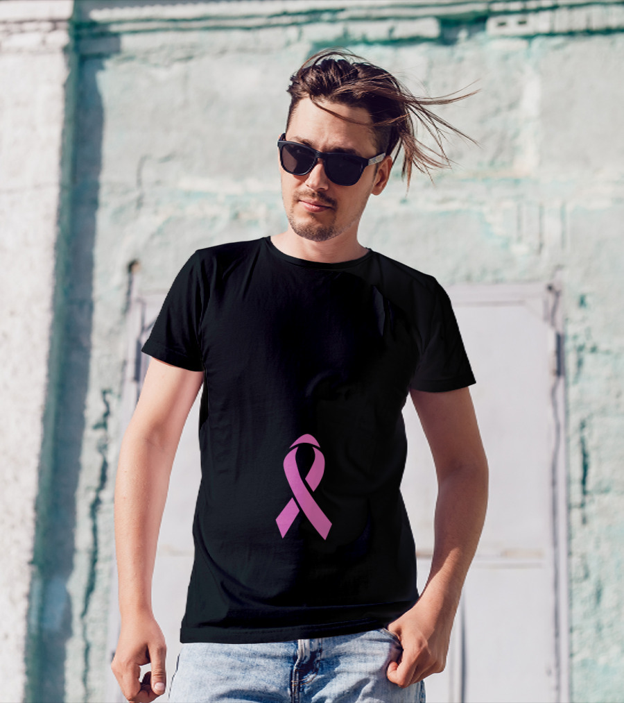 Cancer Awareness No One Fights Alone Pink T-Shirt