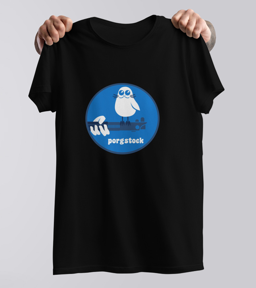 Porgstock Music Festival Owl With Guitar Handle T-Shirt