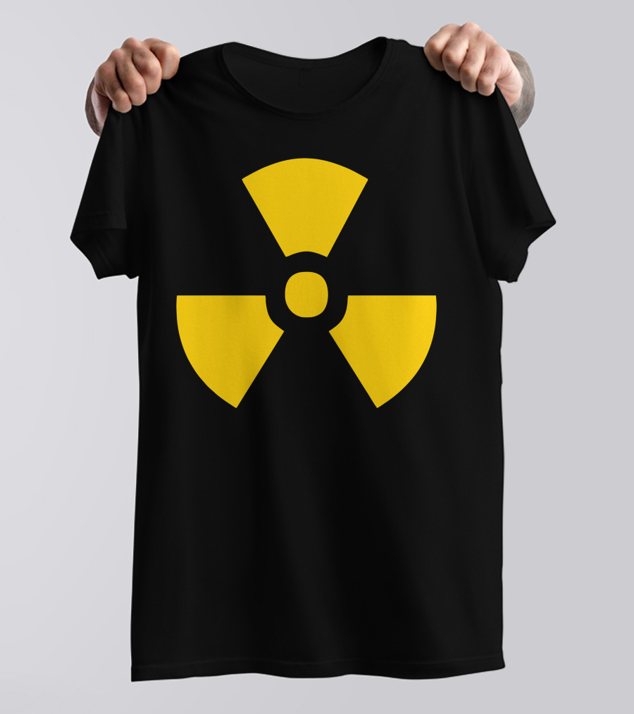 Radioactive Hazard Symbol Yellow Black Nuclear Warning T-Shirt