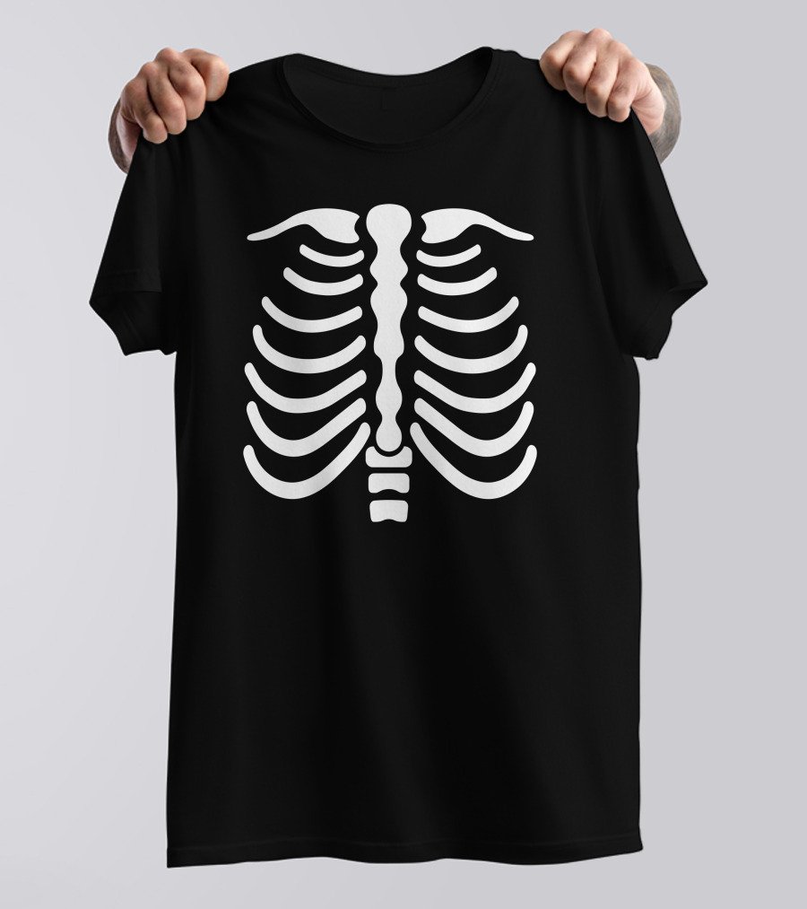 Skeleton Rib Cage X-Ray Halloween Costume T-Shirt