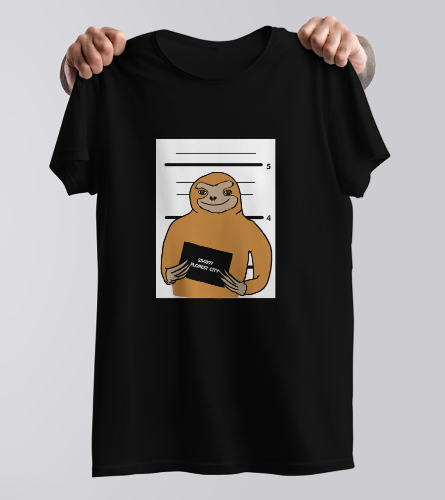 Sloth Mugshot Forest City 254997 T-Shirt