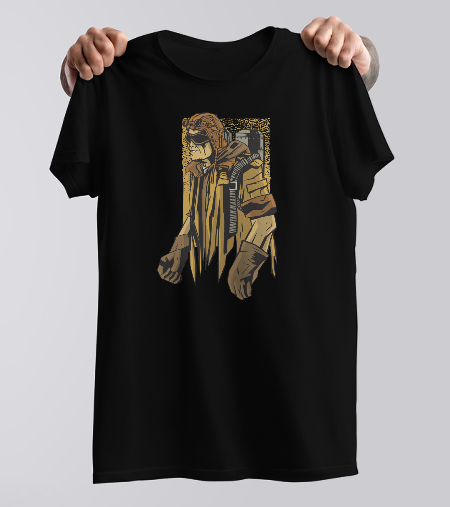 Steampunk Aviator Gear With Goggles And Backpack T-Shirt