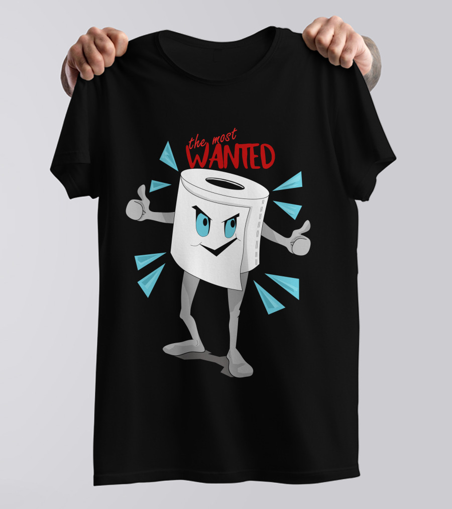 The Most Wanted Toilet Paper Cartoon T-Shirt