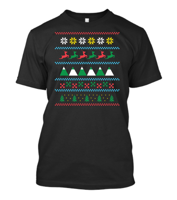 UglyWinter Snowflakes Reindeer Trees Festive T-Shirt
