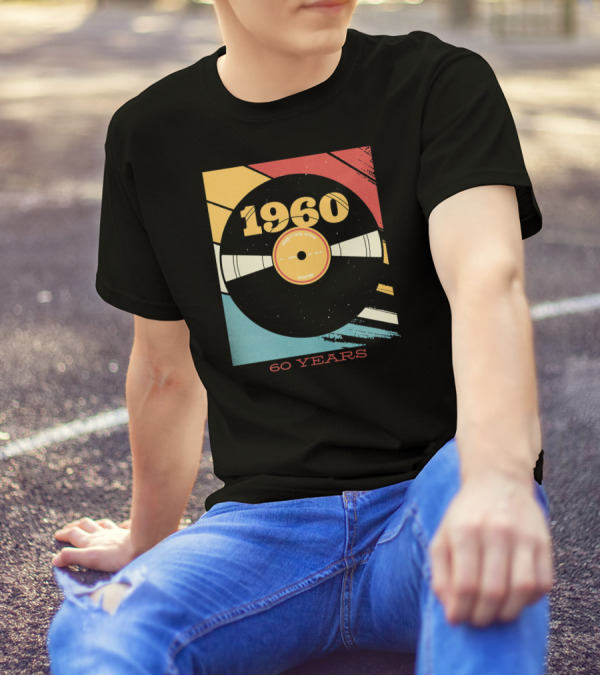 1960 Retro Vinyl Record 60 Years T-Shirt