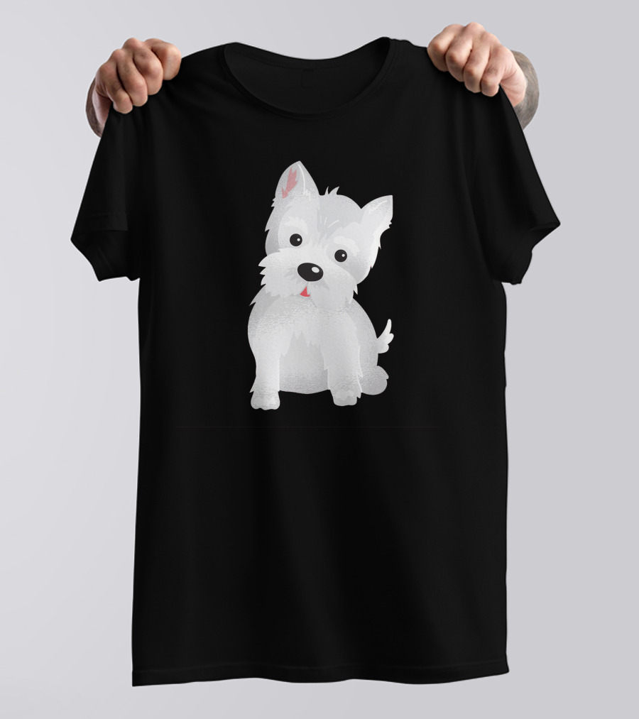Westie Dog Adorable Cartoon T-Shirt