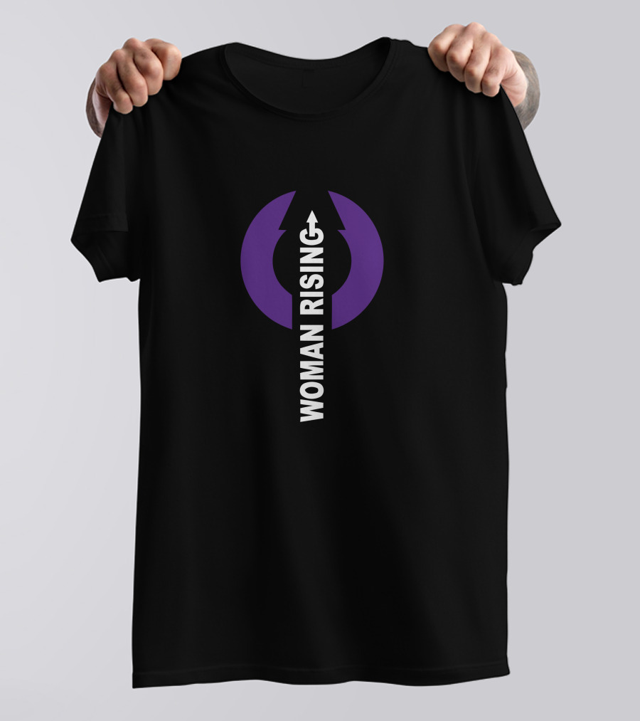 Woman Rising Feminist Symbol Empowerment Circle Arrow T-Shirt