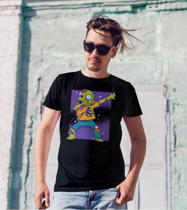 Zombie Dab Dance In Cartoon T-Shirt