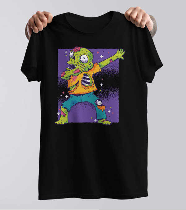 Zombie Dab Dance In Cartoon T-Shirt