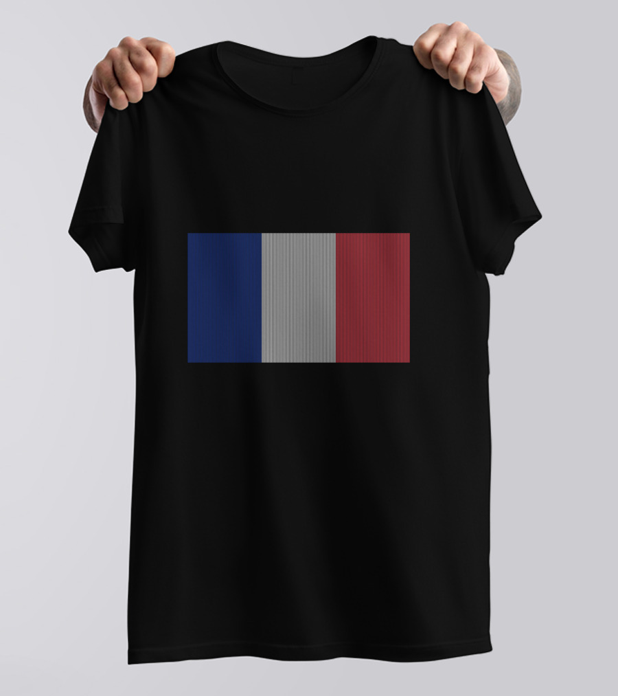 Flag Of France Blue White Red Vertical Stripes T-Shirt