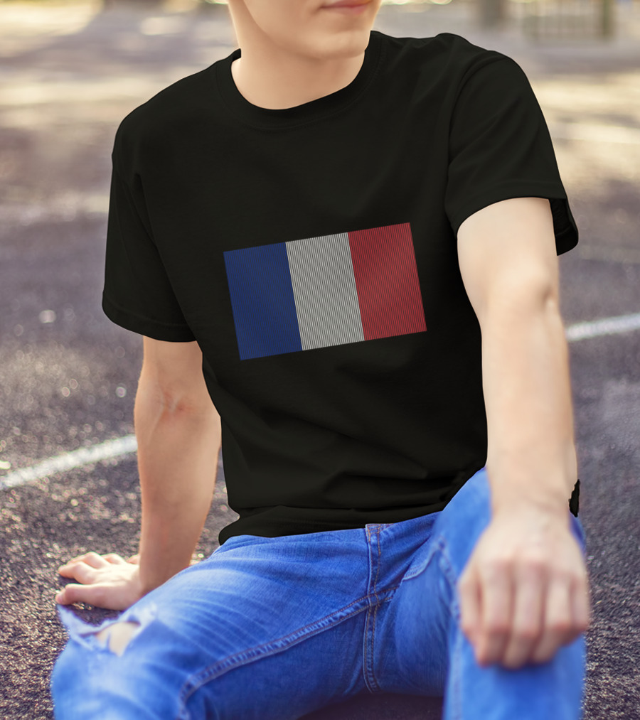 Flag Of France Blue White Red Vertical Stripes T-Shirt